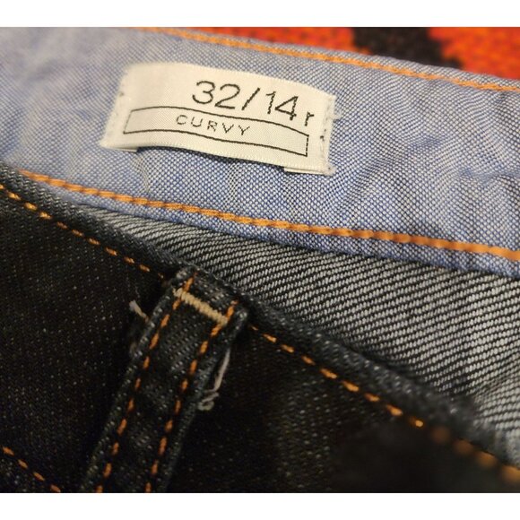 Gap 1969 Curvy Dark Wash Denim Jeans Women's Size 32/14R Cotton/Elastane. - Picture 2 of 13